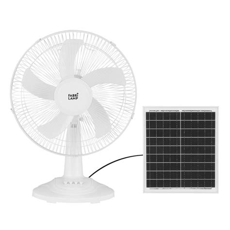 VENTILADOR SOBREMESA SOLAR MODELO ABANICO BLANCO Todolampara