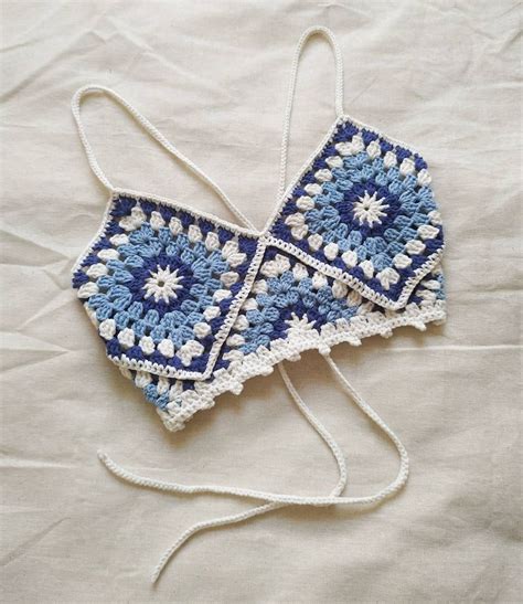 Crochet Crop Top Summer Mini Top Halter Crop Top Bohemian Festival