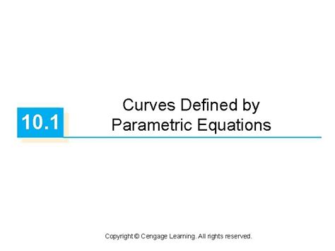 10 Parametric Equations And Polar Coordinates Copyright Cengage