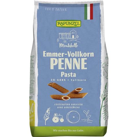 Rapunzel Bio Emmer Penne Vollkorn 500 G Piccantino Onlineshop Schweiz