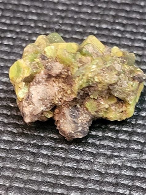 3.4g Natural Autunite Crystal Specimen on Matrix - Geiger Check