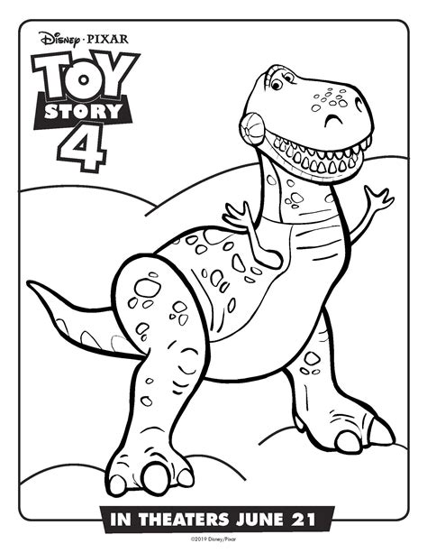 Toy Story Rex Coloring Page