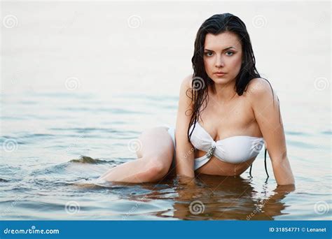 Brunette Model Posing Stock Image Image Of Hair Brunette