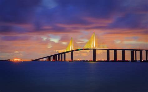 Sunshine Skyway Bridge Florida Wallpapers Wallpaper Cave