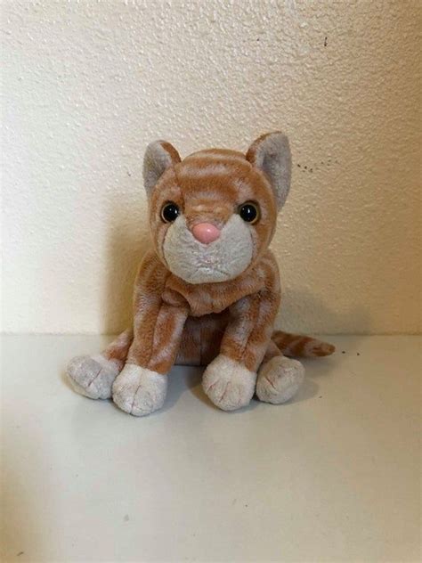 Vintage TY Beanie Baby Amber The Cat Plush Toy 6 Inches