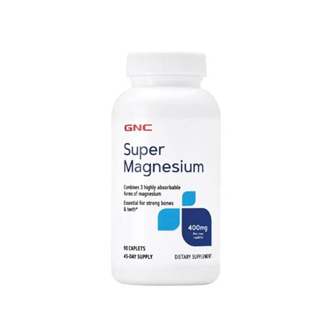 Super Magnesium 400mg 90 Tab GNC El Salvador