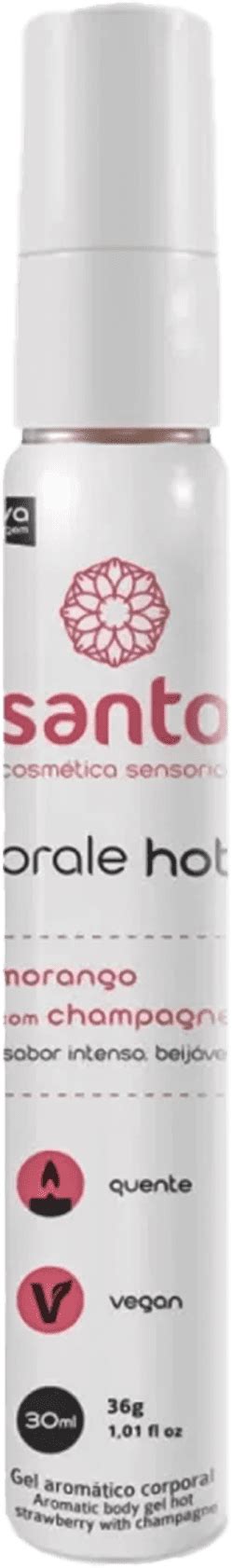 Gel Beijável Santo Cosméticos Orale Hot Morango Champagne Beleza na Web