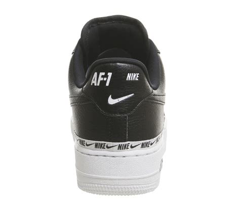 Nike Air Force 1 07 Trainers Black Black White F Womens Trainers