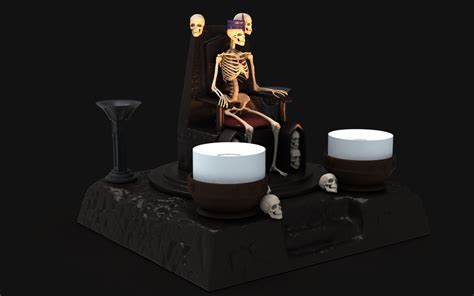 Dungeon Throne Candle Holder D Turbosquid