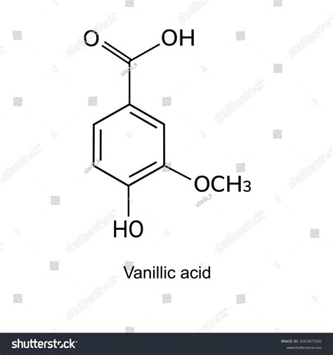 Vanillic Acid Structural Chemical Formula On: เวกเตอร์สต็อก (ปลอดค่า ...