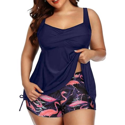 Rivelino Tankini Swimsuits For Women Plus Size Flowy Swimdress Tummy