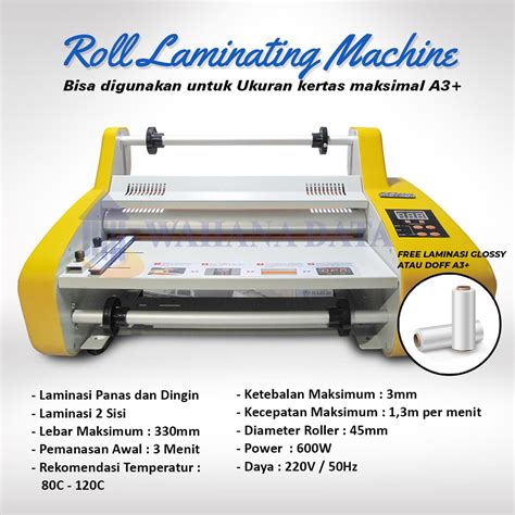 Jual Alat Mesin Laminasi Roll A3 Panas Dingin FM3520 Pengganti