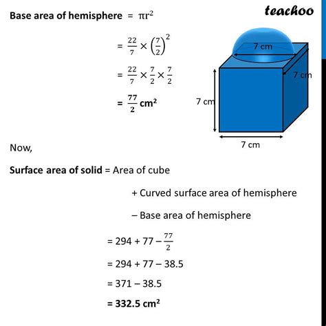 Ex A Cubical Block Of Side Cm Is Surmounted By