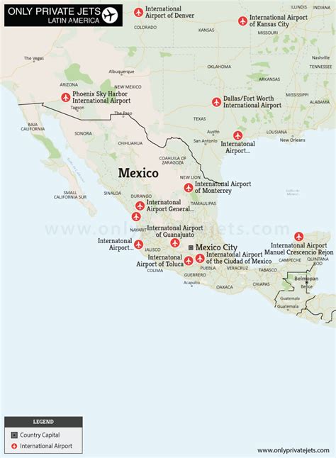 International Airports In Mexico Map - Map Of Western Hemisphere