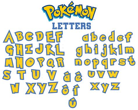 Pokemon Font Svg Pokemon Alphabet Letter Svg Pokemon Numbers Etsy