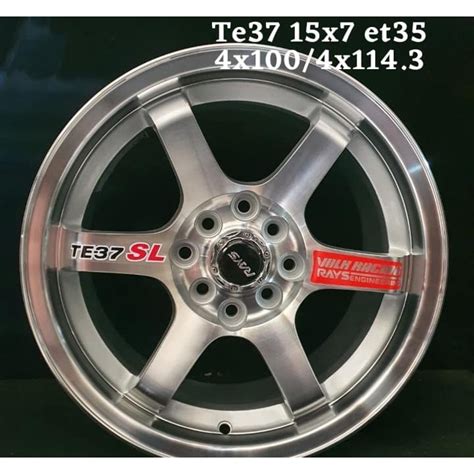 Jual Velg Te37 R15x7 Et35 Pcd 4x100 4x114 3 Velg Mobil Ring 15 Te37