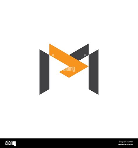 Letter M Arrow Geometric Line Logo Vector Stock Vector Image Art Alamy