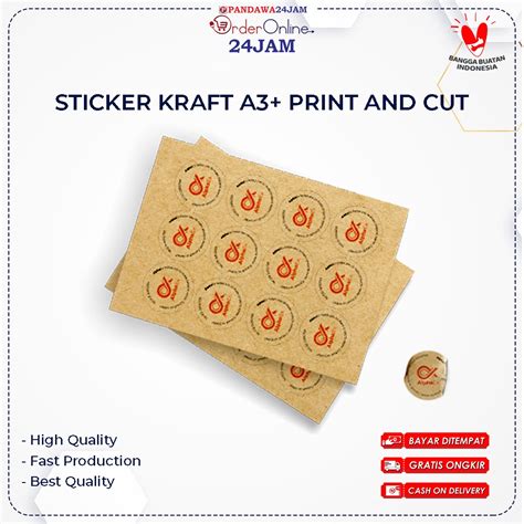 Jual Stiker Kraft Custom Cetak Sticker Samson Print And Cut Shopee