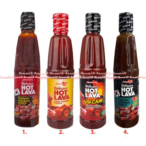 Jual Mamasuka Delisaos Ml Hot Lava Volcano Saus Sambal Extra Pedas Hot Lava Original Honey