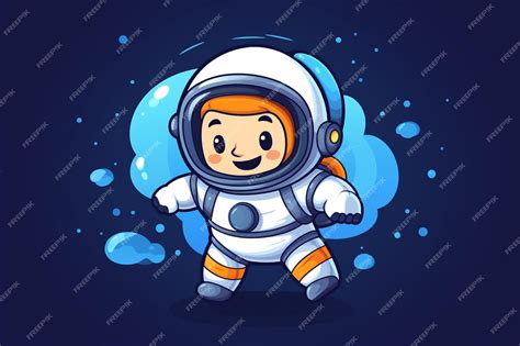 Premium Photo Vector Cute Astronaut Floating In Space Cartoon Vector