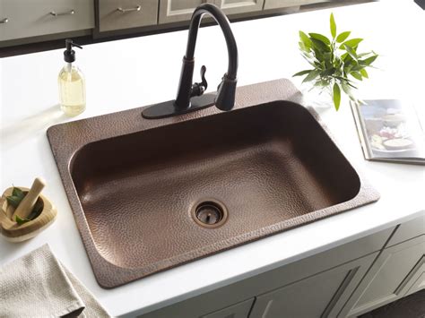 Angelico Copper Drop In Kitchen Sink By Sinkology