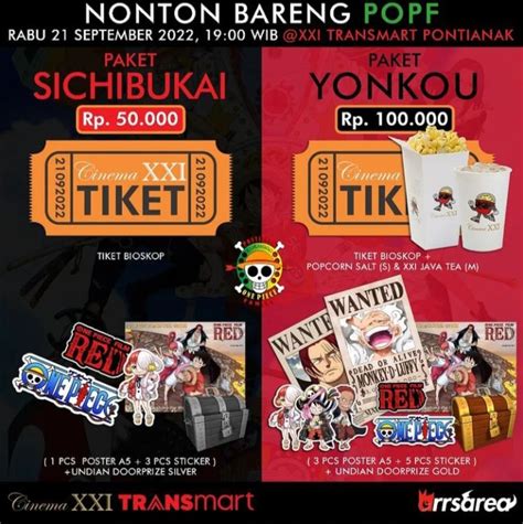 Jadwal Tayang Dan Harga Tiket Nobar One Piece Film Red Di Pontianak