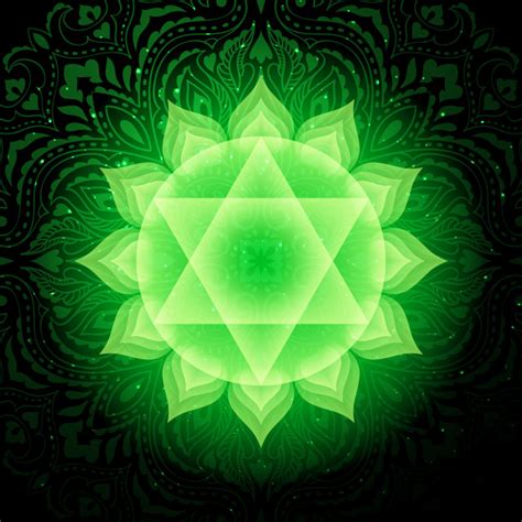 Anahata Chakra Con Mandala Chakra Del Corazon Vector Premium