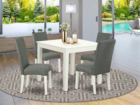 East West Furniture Llc Contemporary 36 Inch Square Dining Table And