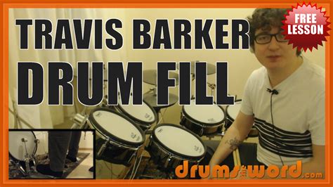 Travis Barker Signature Lick Fill Free Video Drum Lesson