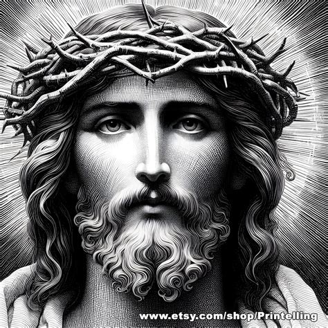 Jesus Christ Wearing Crown Of Thorns Artwork 3 Classic Style Digital