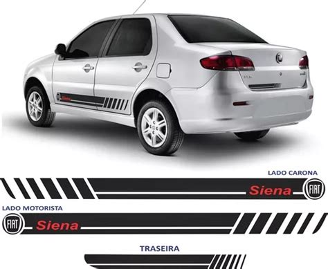 Acessorios Fiat Siena Faixas Lateral E Traseira Kit