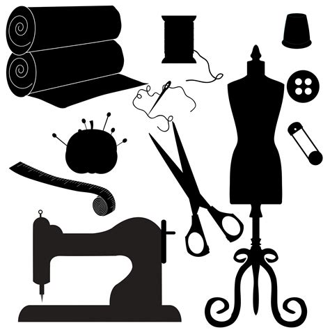 Sewing Symbols Clipart Silhouette Free Stock Photo Public Domain Pictures