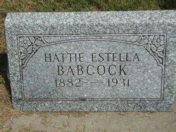 Harriet Estella Hattie Green Babcock M Morial Find A Grave