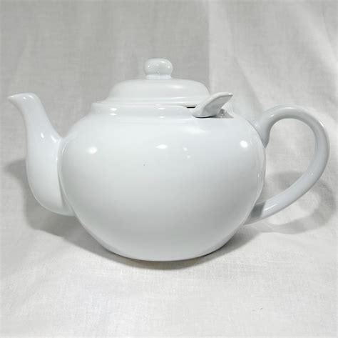 White 2 Cup Teapot With Infuser — Paris In A Cup Tea Shop