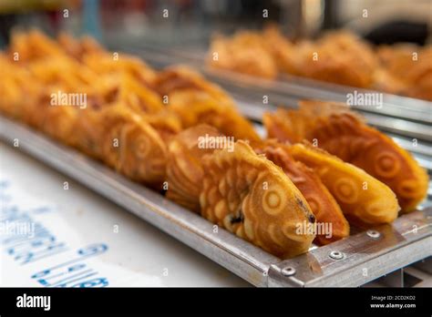 Bungeoppang Korean Fish Shaped Pastrystreet Food For Sale On Street