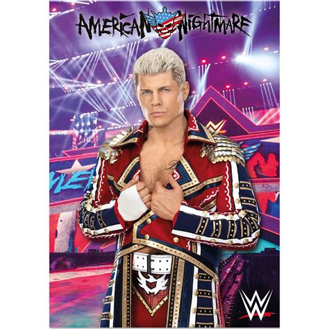 Wwe Cody Rhodes Crowd Poster Unframed A3