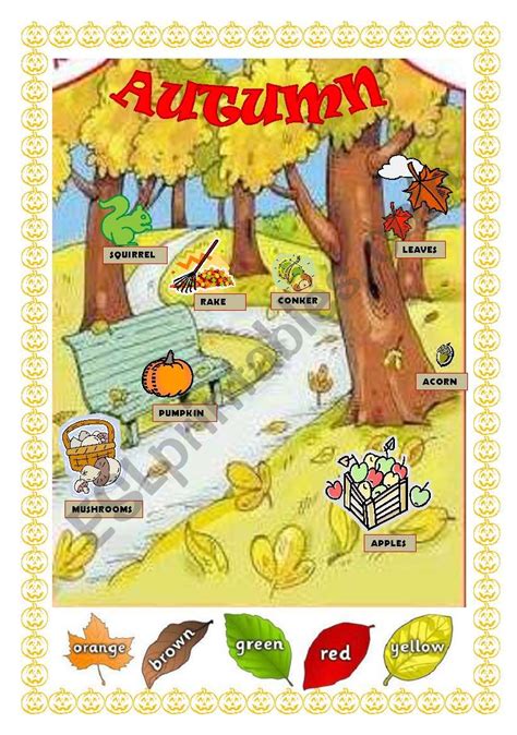 Autumn ESL Worksheet By Agatawet