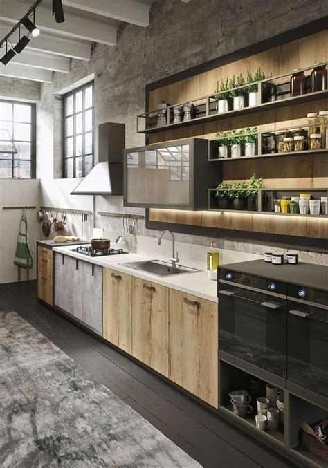 Industrial Loft Kitchen With Light Wood In Design - DigsDigs