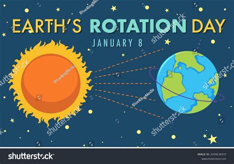 Earths Rotation Day Banner Design Illustration Stock Vector Royalty Free 2229234337 Shutterstock