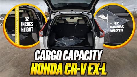 2023 Honda CR V EX L True Cargo Capacity Given In Inches YouTube