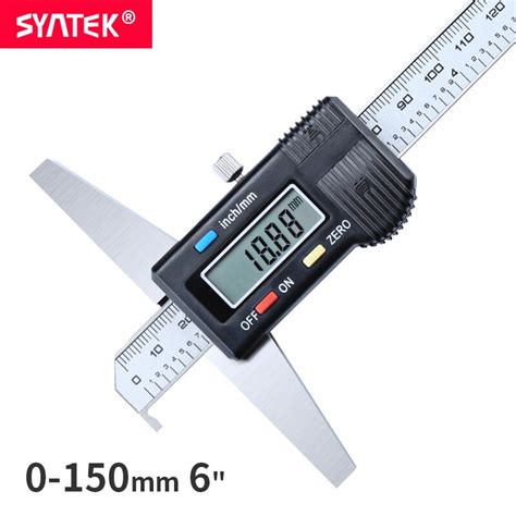 Syntek 0 150mm 6 Einzigen Haken Digital Tiefe Messschieber Mikrometer