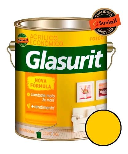 Tinta Acr Lica Amarelo Ouro Fosco Glasurit Suvinil L Frete Gr Tis