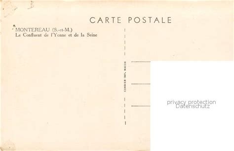 Postkarte Carte Postale Montereau Fault Yonne Le Confluent