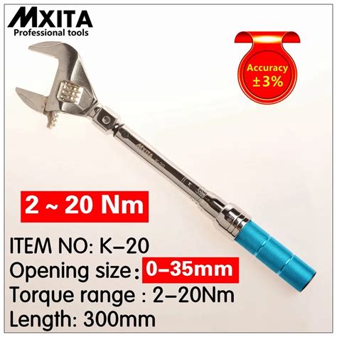 MXITA Open Torque Wrench 2 20Nm Interchangeable Adjustable Torque Wrench Hand Spanner-in Wrench ...