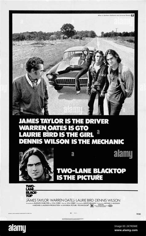 Movie Poster Film Two Lane Blacktop Two Lane Blacktop 1971 Director