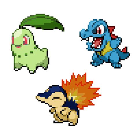 Pixilart - Johto Starters by Optimism