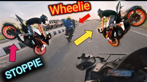 Wheelie Group Ride Ktm Rc Vs R V Ll Youtube