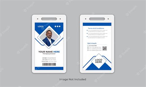 Premium Vector Creative Corporate Office Id Card Template Or Vector