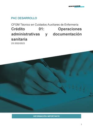 Plantilla Proyecto Documentaci N Y Administraci N Sanitaria S