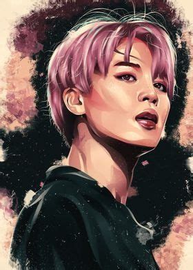 Bts Jimin Poster Picture Metal Print Paint By Marlowe Art